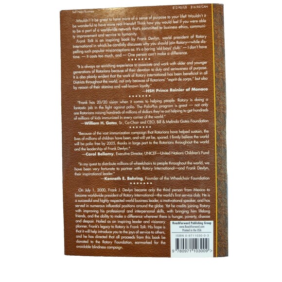 Frank Talk - Paperback By Frank J. Devlyn-2002 - Picture 2 of 4